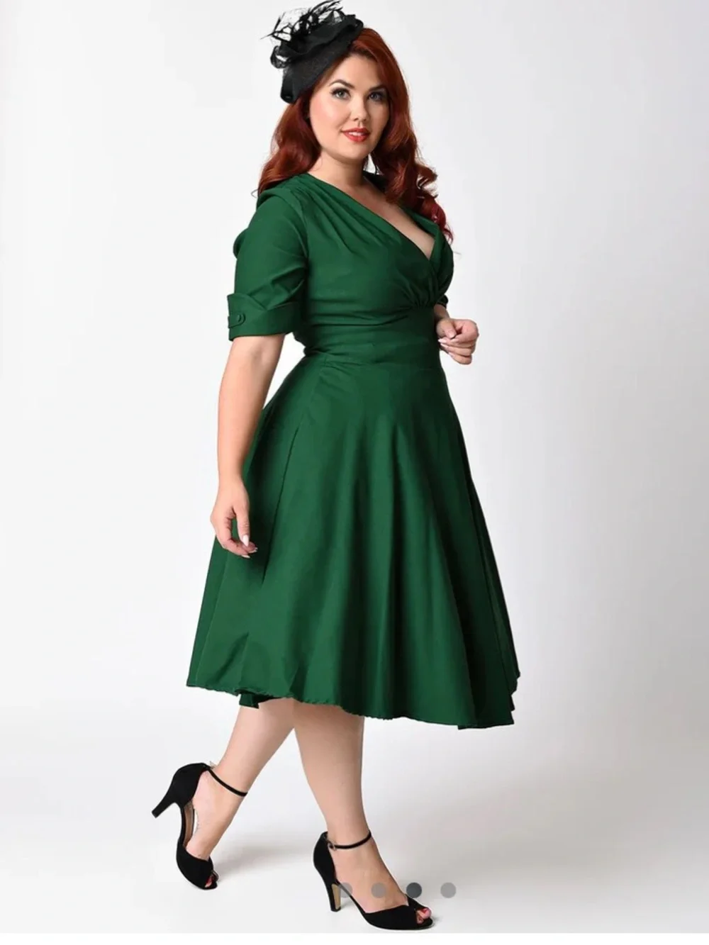 green swing dress plus size SOLERSUN Plus Size Women's Sage Green Summer Elegant Tropical Vacation Holiday V-Neck Sleeveless Floral Maxi Dress,Cinched Waist A Swing Wedding Guest Dress